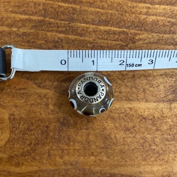 Pandora Murano glass leopard polka dots charm 925 silver - Picture 3 of 6